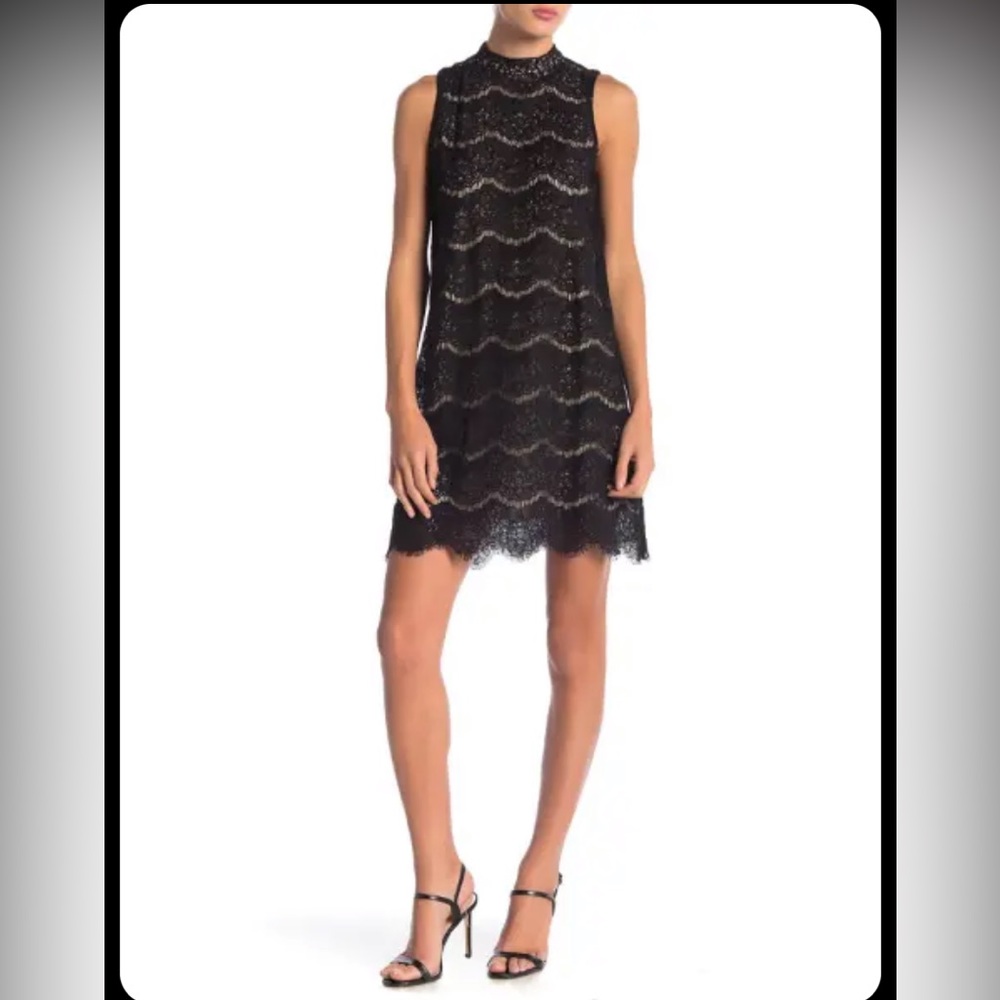 Black Lace Shift Dress - Picture 1 of 7